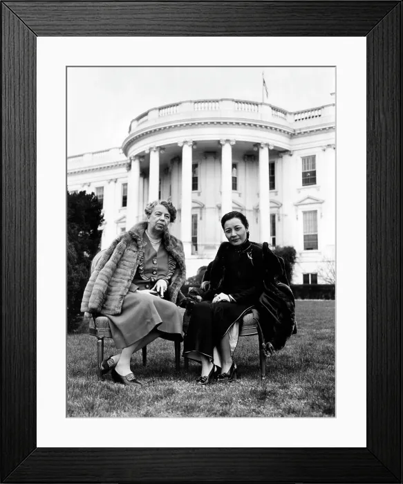Framed Print : First Lady Eleanor Roosevelt, and wife of Chiang Kai-shek, Soong May-ling, Washington DC, February 25, 1943.Courtesy: CSU Archives / Everett Collection Framed Print : First Lady Eleanor Roosevelt, and wife of Chiang Kai-shek, Soong May-ling, Washington DC, February 25, 1943.Courtesy: CSU Archives / Everett Collection