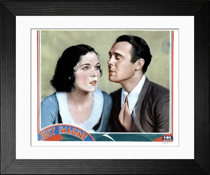 Framed Print : JUST IMAGINE, from left, Maureen O'Sullivan, John Garrick, 1930, 20th Century Fox, TM & Copyright / Courtesy: Everett Collection Framed Print : JUST IMAGINE, from left, Maureen O'Sullivan, John Garrick, 1930, 20th Century Fox, TM & Copyright / Courtesy: Everett Collection