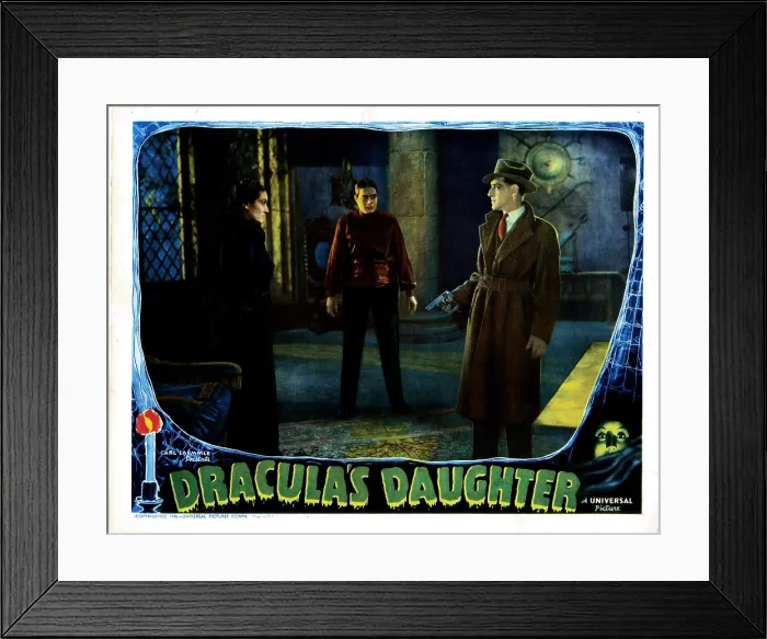 Framed Print : DRACULA'S DAUGHTER, from left, Gloria Holden, Irving Pichel, Otto Kruger, 1936