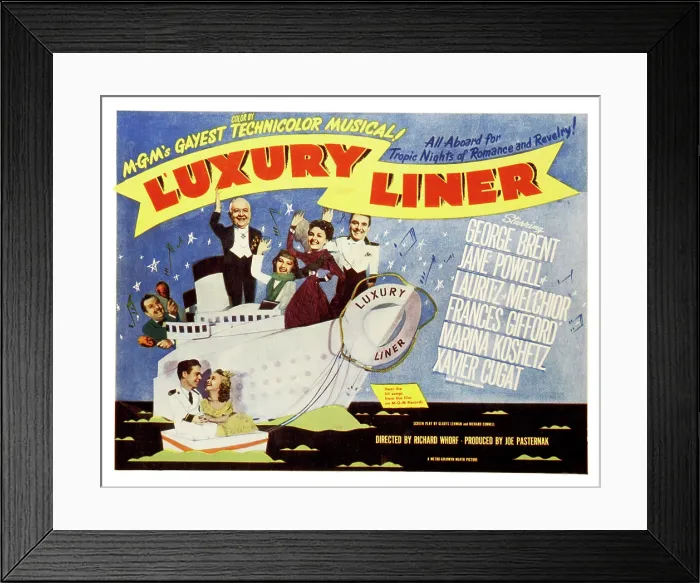 Framed Print : LUXURY LINER, Xavier Cugat, Lauritz Melchior, Marina Koshetz, Frances Gifford, George Brent, Thomas E. Breen, Jane Powell (bottom), 1948 Framed Print : LUXURY LINER, Xavier Cugat, Lauritz Melchior, Marina Koshetz, Frances Gifford, George Brent, Thomas E. Breen, Jane Powell (bottom), 1948