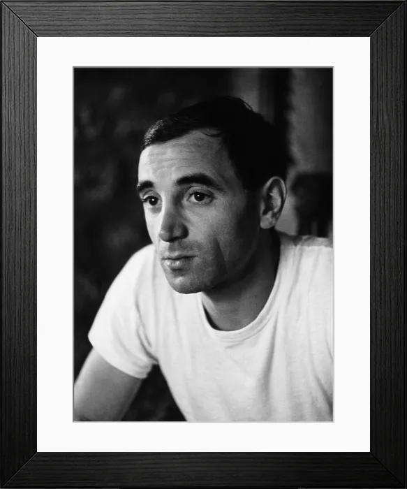 Framed Print : Charles Aznavour, ca. 1960s Framed Print : Charles Aznavour, ca. 1960s