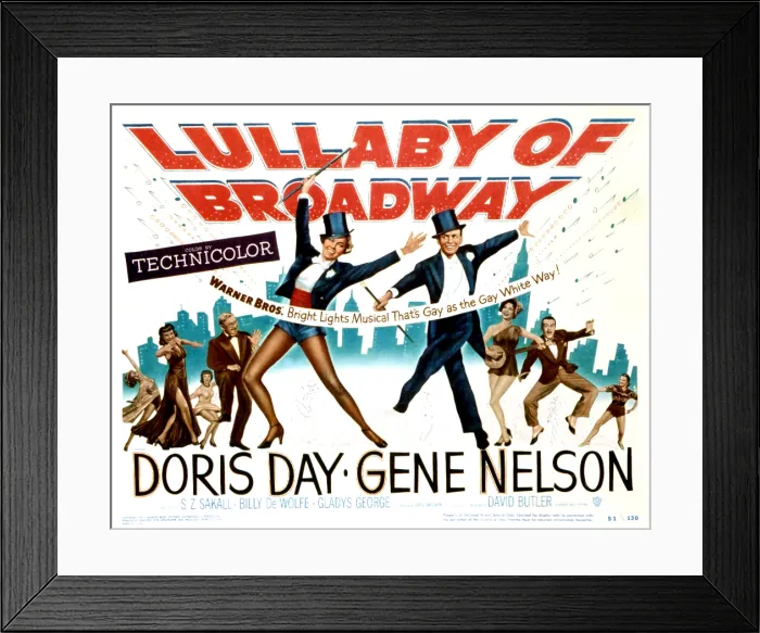 Framed Print : LULLABY OF BROADWAY, S.Z. Sakall, Doris Day, Gene Nelson, Billy deWolfe, 1951