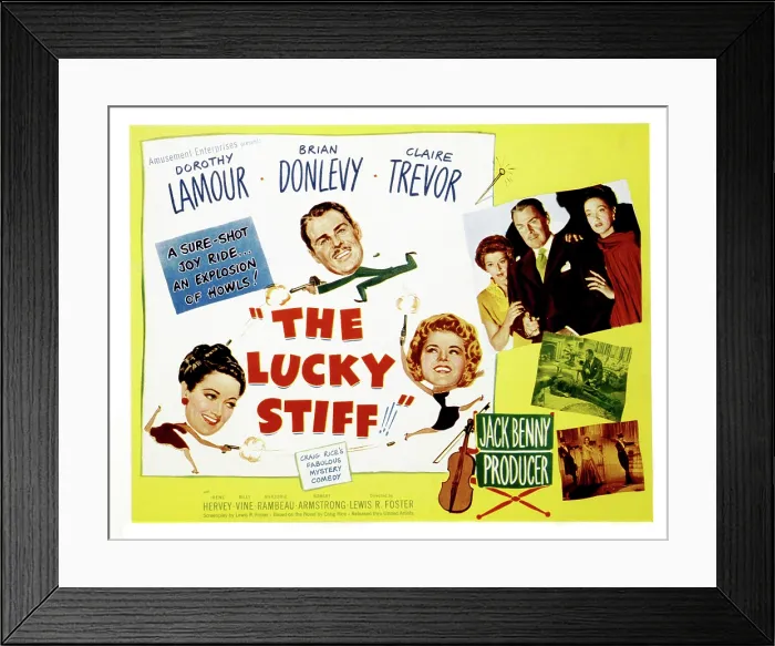 Framed Print : THE LUCKY STIFF, Brian Donlevy, Dorothy Lamour, Claire Trevor, 1949