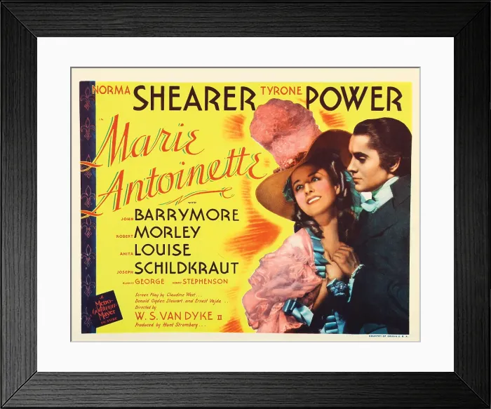 Framed Print : MARIE ANTOINETTE, US lobbycard, from left: Norma Shearer, Tyrone Power, 1938 Framed Print : MARIE ANTOINETTE, US lobbycard, from left: Norma Shearer, Tyrone Power, 1938