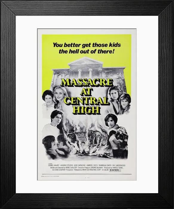 Framed Print : MASSACRE AT CENTRAL HIGH, poster art, 1976