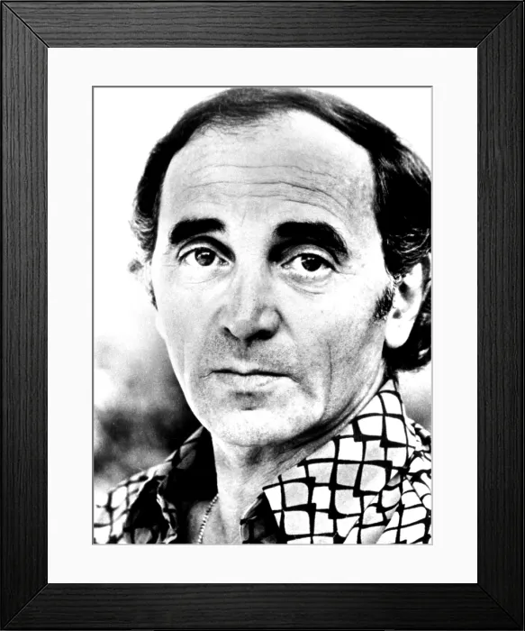 Framed Print : Charles Aznavour, portrait ca. 1970s