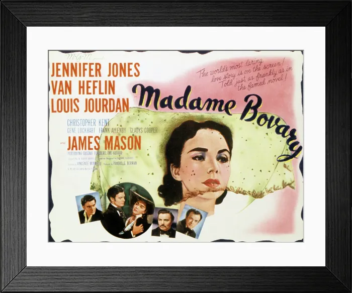 Framed Print : MADAME BOVARY, Jennifer Jones, James Mason, Louis Jourdan, 1949