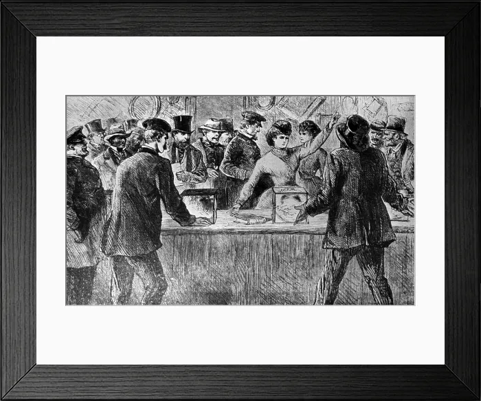 Framed Print : Victoria Woodhull (right of center), asserting her right to vote, 1871. Courtesy: CSU Archives / Everett Collection Framed Print : Victoria Woodhull (right of center), asserting her right to vote, 1871. Courtesy: CSU Archives / Everett Collection