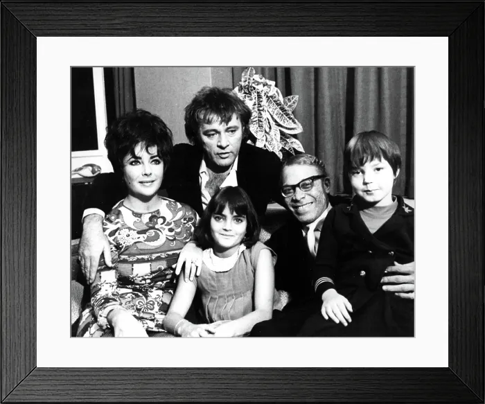 Framed Print : Elizabeth Taylor, Richard Burton, Liza Todd on the set of CANDY, 1968. Courtesy: CSU Archives  /  Everett Collection