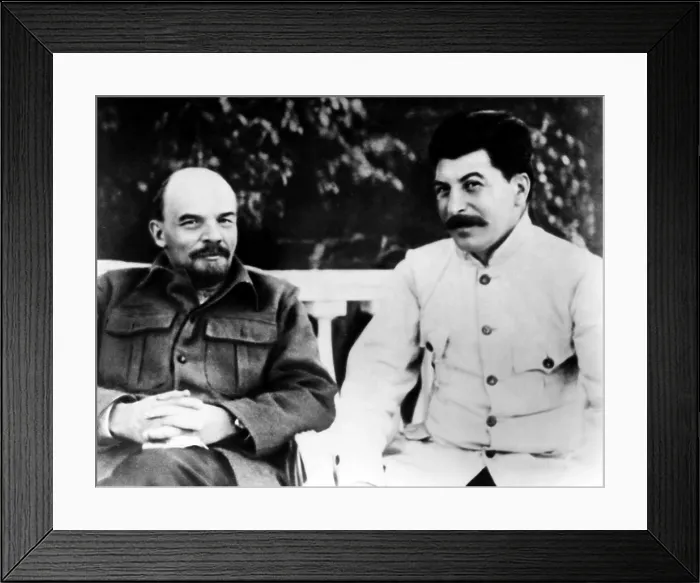 Framed Print : Soviet Premier Vladimir Lenin, and future Soviet Premier Joseph Stalin (from 1922, general secretary of the Communist Party), Russian communist politicians, circa 1920s Framed Print : Soviet Premier Vladimir Lenin, and future Soviet Premier Joseph Stalin (from 1922, general secretary of the Communist Party), Russian communist politicians, circa 1920s