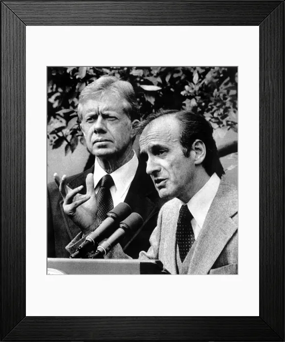 Framed Print : ELIE WIESEL, chairman of the President's Commission on the Holocaust, presented President Jimmy Carter, with the panel's final report. They pledge that a U.S Framed Print : ELIE WIESEL, chairman of the President's Commission on the Holocaust, presented President Jimmy Carter, with the panel's final report. They pledge that a U.S
