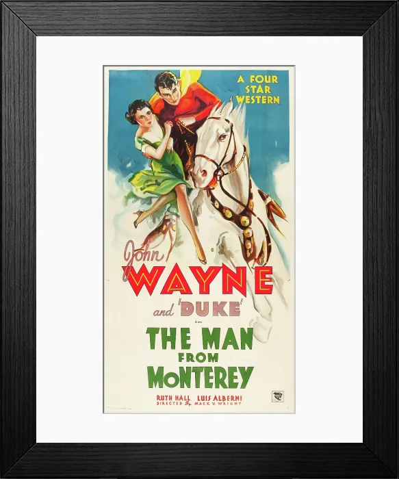 Framed Print : THE MAN FROM MONTEREY, Ruth Hall, John Wayne, 1933 Framed Print : THE MAN FROM MONTEREY, Ruth Hall, John Wayne, 1933
