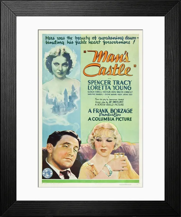 Framed Print : MAN'S CASTLE, Spencer Tracy, Loretta Young, Glenda Farrell, 1933