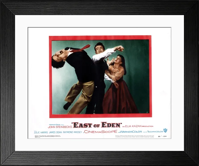 Framed Print : EAST OF EDEN, from left, Richard Davalos, James Dean, Julie Harris, 1955