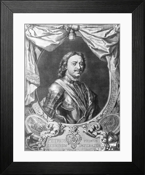 Framed Print : Peter the Great, (aka Peter I of Russia), (1672-1775), Emperor of Russia 1682-1725. Illustration: 1718.. Courtesy: CSU Archives / Everett Collection Framed Print : Peter the Great, (aka Peter I of Russia), (1672-1775), Emperor of Russia 1682-1725. Illustration: 1718.. Courtesy: CSU Archives / Everett Collection