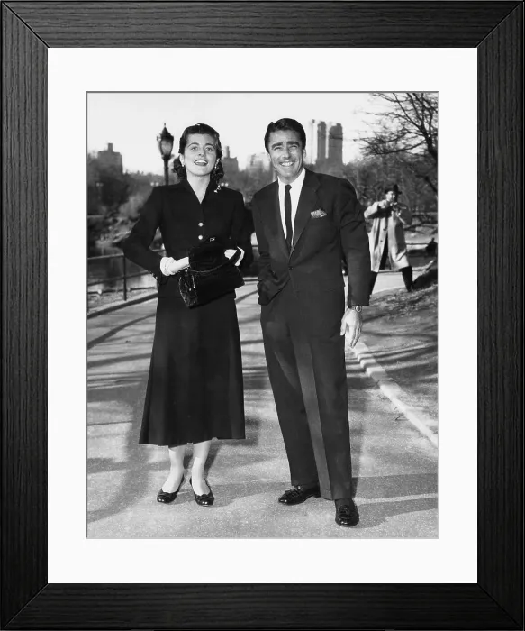 Framed Print : Patricia Kennedy, and Peter Lawford in Central Park, pose for their first picture since announcing their engagement. February 18, 1954. Courtesy: CSU Archives / Everett Collection Framed Print : Patricia Kennedy, and Peter Lawford in Central Park, pose for their first picture since announcing their engagement. February 18, 1954. Courtesy: CSU Archives / Everett Collection