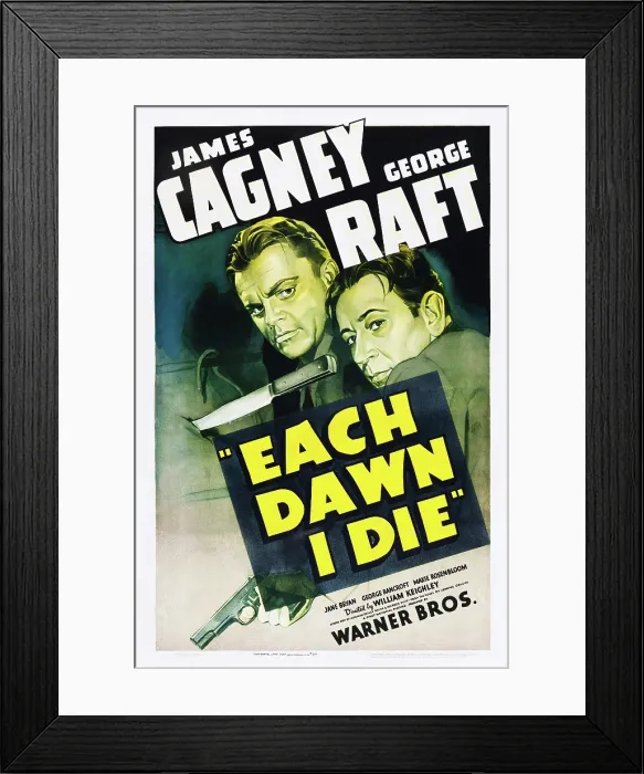 Framed Print : EACH DAWN I DIE, from left: James Cagney, George Raft, 1939
