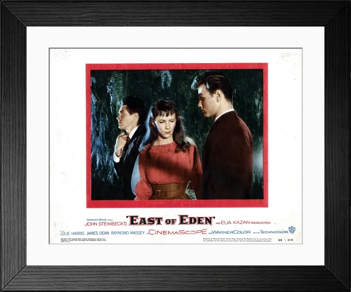 Framed Print : EAST OF EDEN, from left, James Dean, Julie Harris, Richard Davalos, 1955