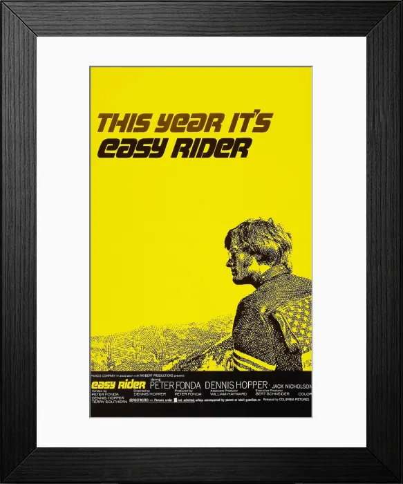 Framed Print : EASY RIDER, Peter Fonda, 1969