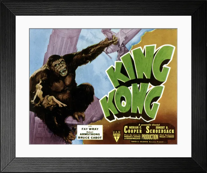 Framed Print : KING KONG, 1933 (RKO re-issue poster)