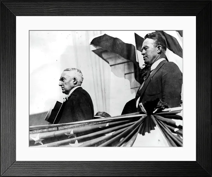 Framed Print : PRESIDENT WARREN G. HARDING speaking at stadium in Seattle, c. 1923. Courtesy: CSU Archives  /  Everett Collection