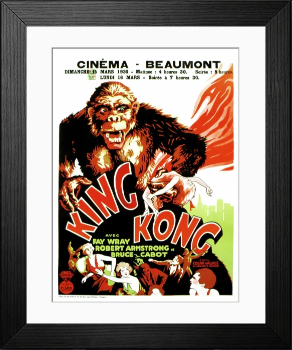 Framed Print : KING KONG, (French poster art), 1933