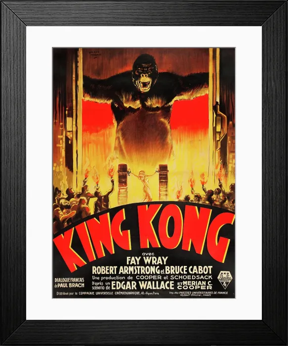 Framed Print : KING KONG, (French poster art), 1933 Framed Print : KING KONG, (French poster art), 1933