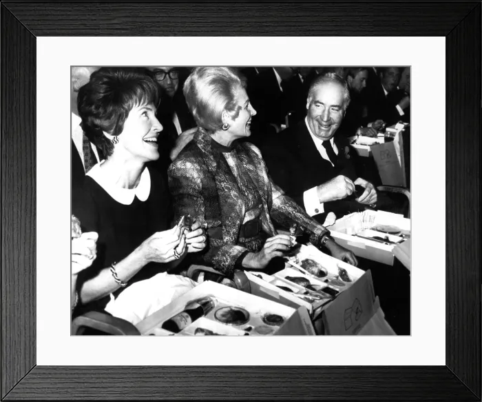 Framed Print : WALTER ANNENBERG, with Nancy Reagan and his wife at the annual conference of the Institute of Directors in London, November 6, 1969. Courtesy: CSU Archives / Everett Collection Framed Print : WALTER ANNENBERG, with Nancy Reagan and his wife at the annual conference of the Institute of Directors in London, November 6, 1969. Courtesy: CSU Archives / Everett Collection