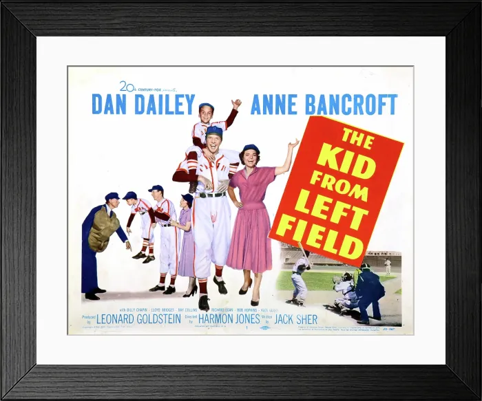 Framed Print : THE KID FROM LEFT FIELD, Dan Dailey, Anne Bancroft, 1953. TM and Copyright 20th Century Fox Film Corp. All rights reserved. Courtesy: Everett Collection Framed Print : THE KID FROM LEFT FIELD, Dan Dailey, Anne Bancroft, 1953. TM and Copyright 20th Century Fox Film Corp. All rights reserved. Courtesy: Everett Collection