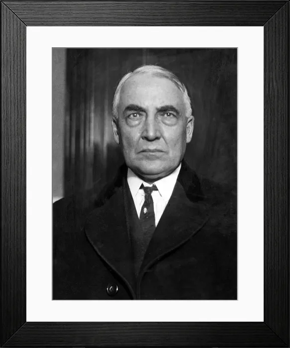 Framed Print : Warren G. Harding, 29th President of the United States. Photo dated 1921.. Courtesy: CSU Archives  /  Everett Collection