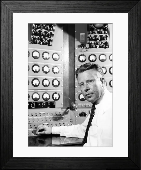 Framed Print : Ernest O. Lawrence, (1901-1958), American physicist and Nobel Laureate, c. 1950.. Courtesy: CSU Archives / Everett Collection Framed Print : Ernest O. Lawrence, (1901-1958), American physicist and Nobel Laureate, c. 1950.. Courtesy: CSU Archives / Everett Collection