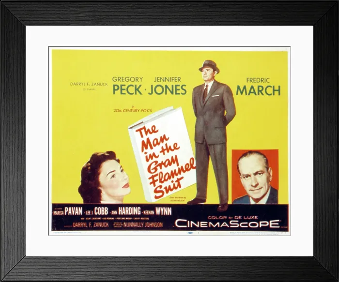 Framed Print : THE MAN IN THE GRAY FLANNEL SUIT, Jennifer Jones, Gregory Peck, Frederic March, 1956. TM and Copyright 20th Century Fox Film Corp. All rights reserved Framed Print : THE MAN IN THE GRAY FLANNEL SUIT, Jennifer Jones, Gregory Peck, Frederic March, 1956. TM and Copyright 20th Century Fox Film Corp. All rights reserved