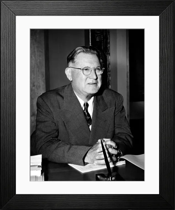 Framed Print : Author Erle Stanley Gardner. ca.1957. Courtesy: CSU Archives / Everett Collection