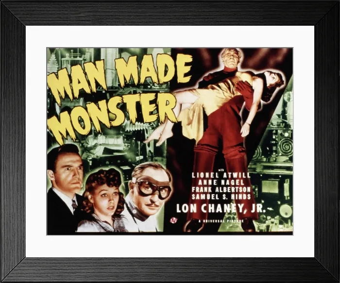 Framed Print : MAN MADE MONSTER, Frank Albertson, Anne Nagel, Lionel Atwill, Lon Chaney, Jr. 1941 Framed Print : MAN MADE MONSTER, Frank Albertson, Anne Nagel, Lionel Atwill, Lon Chaney, Jr. 1941