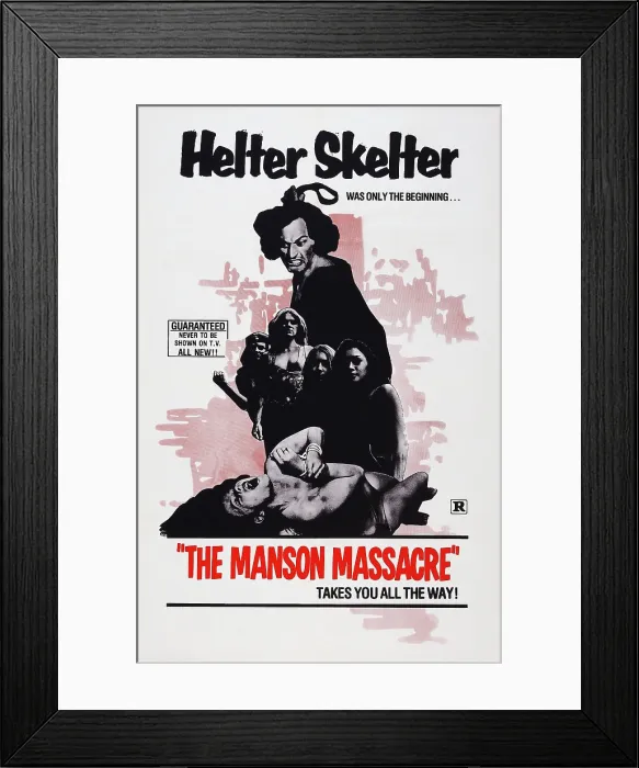 Framed Print : THE MANSON MASSACRE, (aka THE CULT), US poster art, 1971