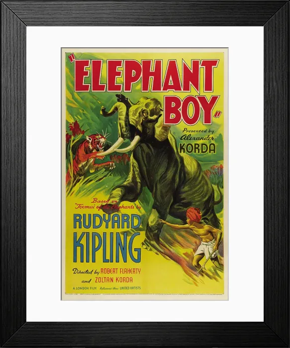 Framed Print : ELEPHANT BOY, poster, 1937