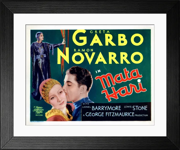 Framed Print : MATA HARI, from left, Greta Garbo, Ramon Novarro, 1931