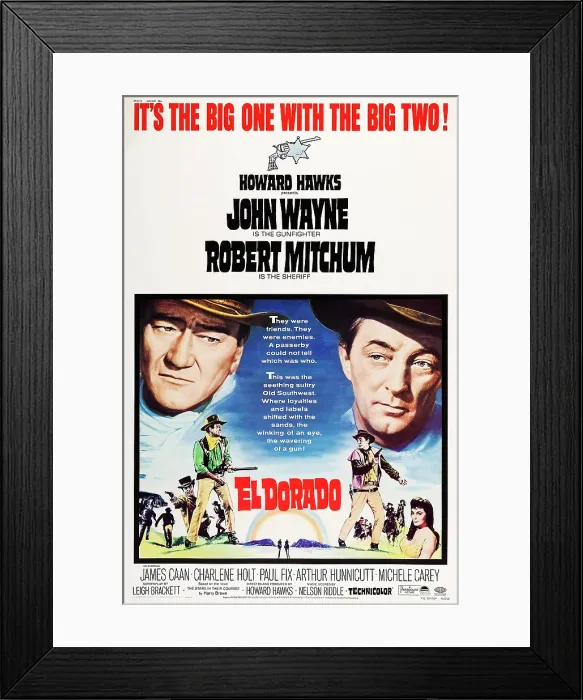 Framed Print : EL DORADO, John Wayne, Robert Mitchum, 1966