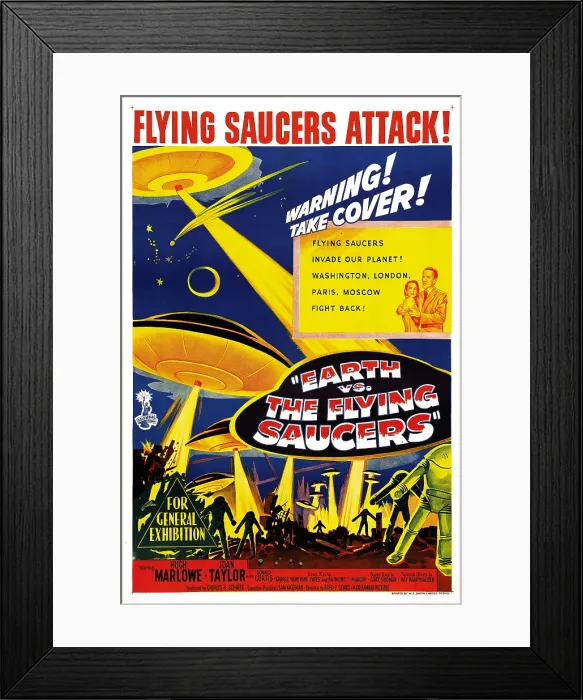 Framed Print : EARTH VS. THE FLYING SAUCERS, Joan Taylor, Hugh Marlowe, 1956 Framed Print : EARTH VS. THE FLYING SAUCERS, Joan Taylor, Hugh Marlowe, 1956