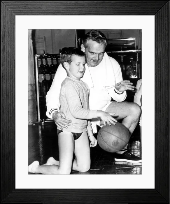 Framed Print : Prince Albert with his father Prince Rainier of Monaco, 1967. Courtesy: CSU Archives  /  Everett Collection