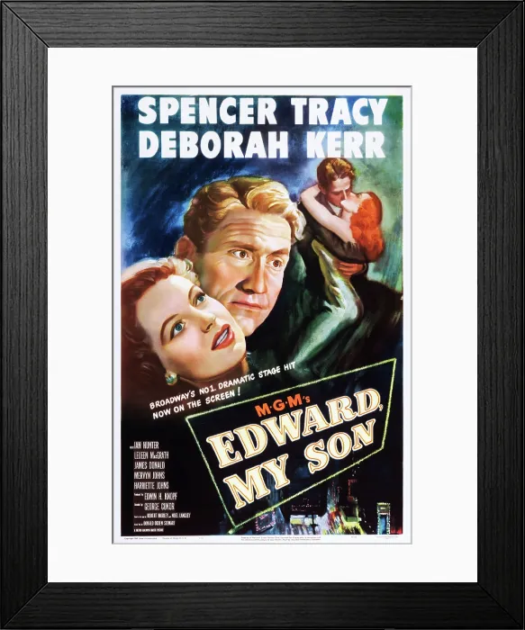 Framed Print : EDWARD, MY SON, from left: Deborah Kerr, Spencer Tracy on poster art, 1949 Framed Print : EDWARD, MY SON, from left: Deborah Kerr, Spencer Tracy on poster art, 1949