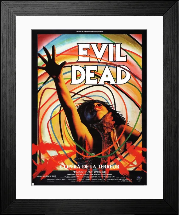 Framed Print : THE EVIL DEAD, French poster art, 1981, New Line Cinema / courtesy Everett Collection Framed Print : THE EVIL DEAD, French poster art, 1981, New Line Cinema / courtesy Everett Collection