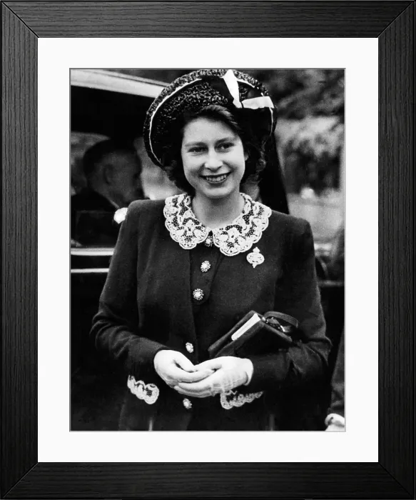 Framed Print : Princess Elizabeth, (the future Queen Elizabeth II), visiting Grenadier Guards, England, 1944.. Courtesy: CSU Archives  /  Everett Collection