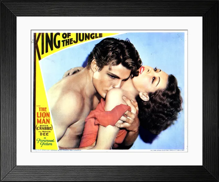 Framed Print : KING OF THE JUNGLE, from left, Buster Crabbe, Frances Dee, 1933 Framed Print : KING OF THE JUNGLE, from left, Buster Crabbe, Frances Dee, 1933