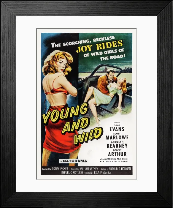 Framed Print : YOUNG AND WILD, left: Carolyn Kearney, 1958