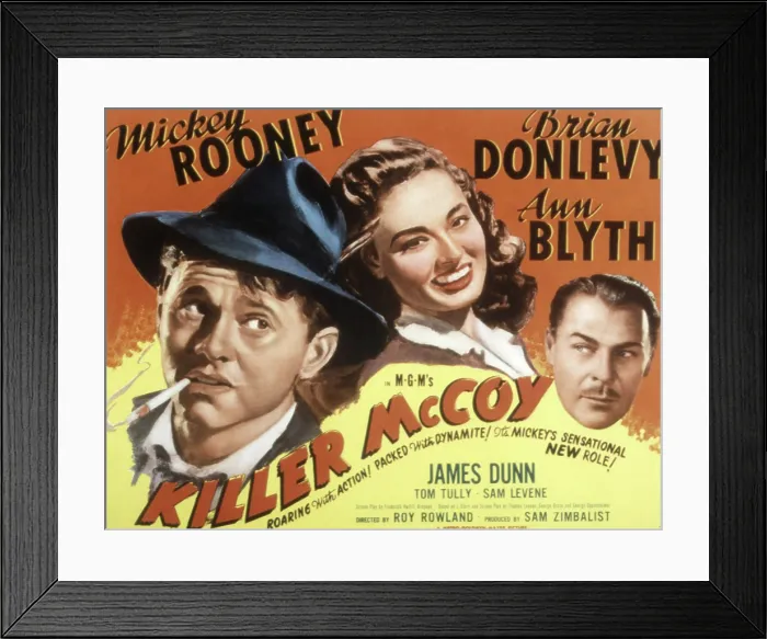 Framed Print : KILLER McCOY, Mickey Rooney, Ann Blyth, Brian Donlevy, 1947