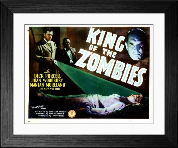 Framed Print : KING OF THE ZOMBIES, from left, John Archer, Mantan Moreland, Henry Victor, 1941