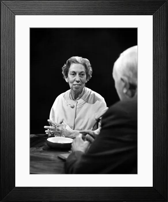 Framed Print : Eudora Welty in a 1963 appearance on CAMERA THREE, with host James MacAndrew.. Courtesy: CSU Archives / Everett Collection Framed Print : Eudora Welty in a 1963 appearance on CAMERA THREE, with host James MacAndrew.. Courtesy: CSU Archives / Everett Collection