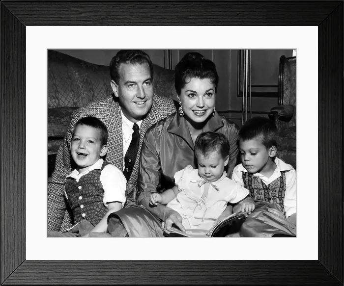 Framed Print : Esther Williams (top right), and family, husband Ben Gage (top left), l-r: Ben Gage Jr. Susie Gage, and Kimmie Gage, 1950. Courtesy: CSU Archives / Everett Collection Framed Print : Esther Williams (top right), and family, husband Ben Gage (top left), l-r: Ben Gage Jr. Susie Gage, and Kimmie Gage, 1950. Courtesy: CSU Archives / Everett Collection