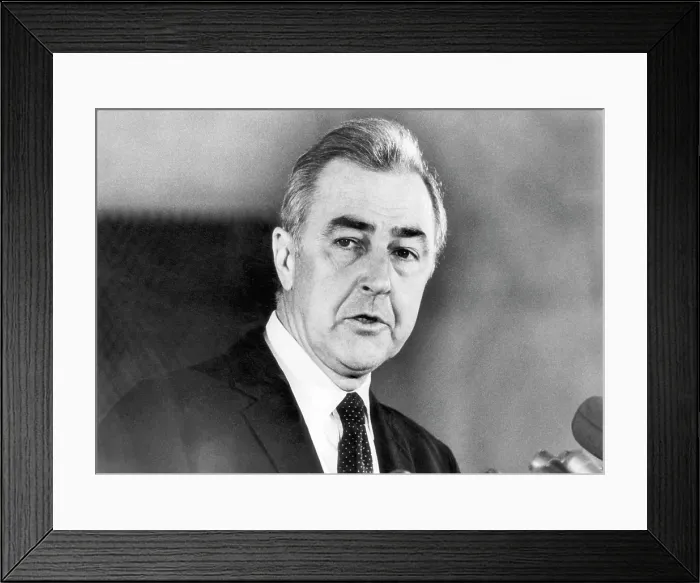 Framed Print : Senator Eugene McCarthy, at a press conference in Washington D.C. December 2, 1969.. Courtesy: CSU Archives  /  Everett Collection